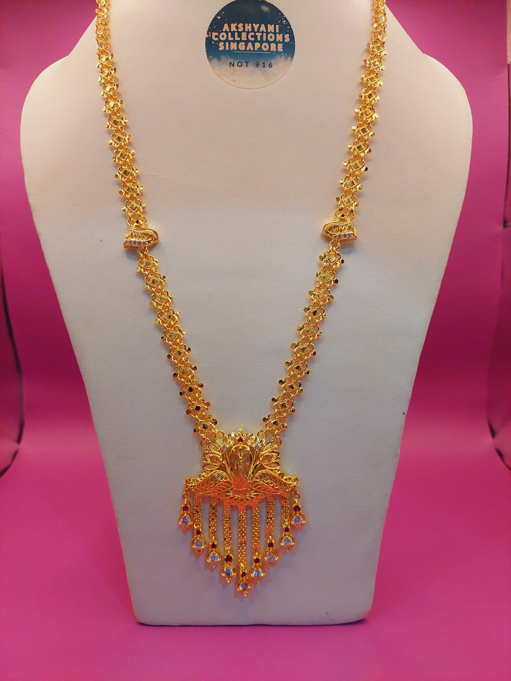 Code 744A, 28 inches length.peacock maalai. Function wear type of jewellery