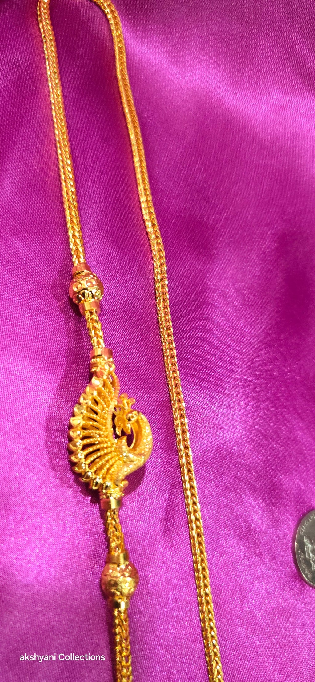 Codec665r ( 4 pawn) thickness thalikodi . Daily wear.  Not 916 gold. Box type