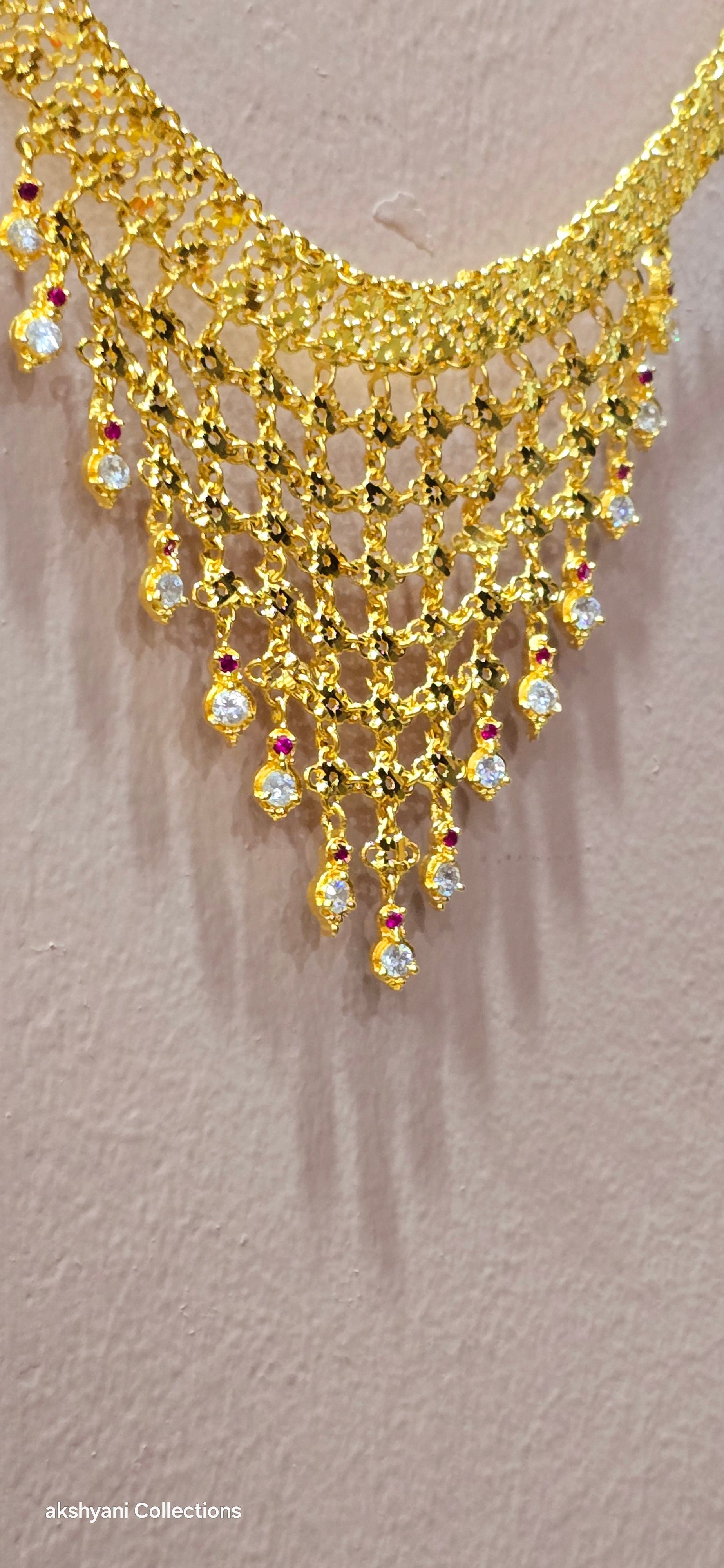 Choker set. Not 916 gold. Length up to 18 inches ( adjustable rings)