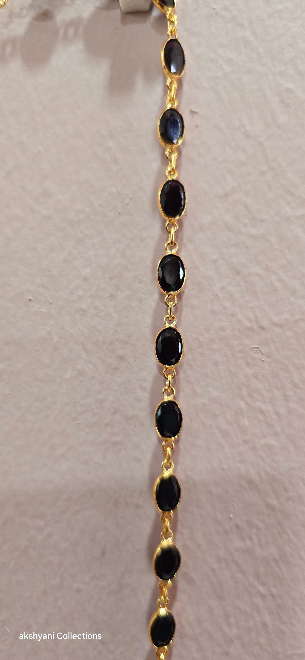 Black faucet beads. 30 inches.  Not 916 gold. Functionwear