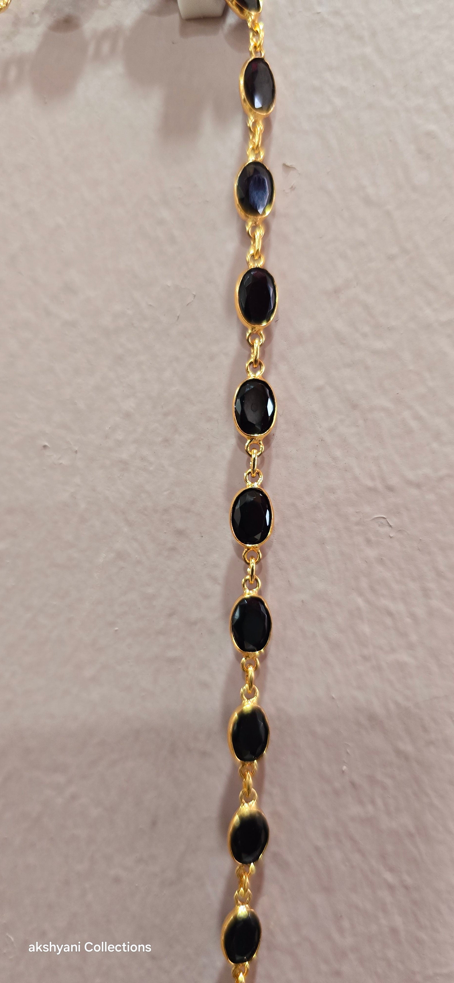 Black faucet beads. 30 inches.  Not 916 gold. Functionwear