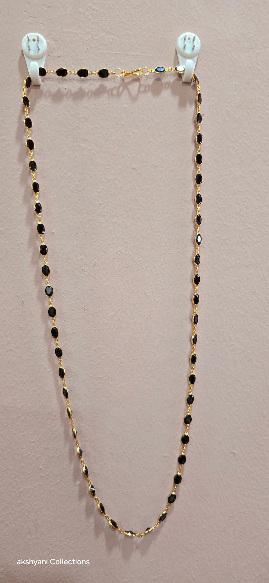 Black faucet beads. 30 inches.  Not 916 gold. Functionwear