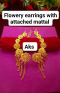 Flowery earrings not 916 gold
