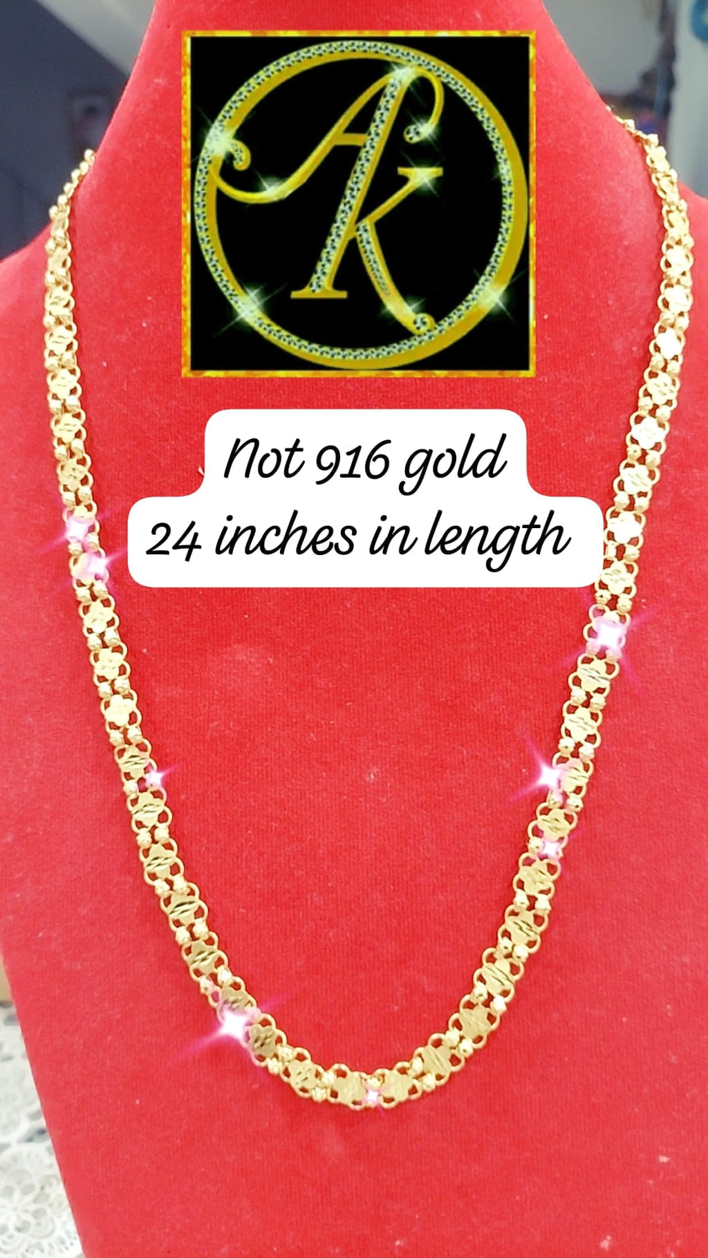 Criss cut chain not 916 gold