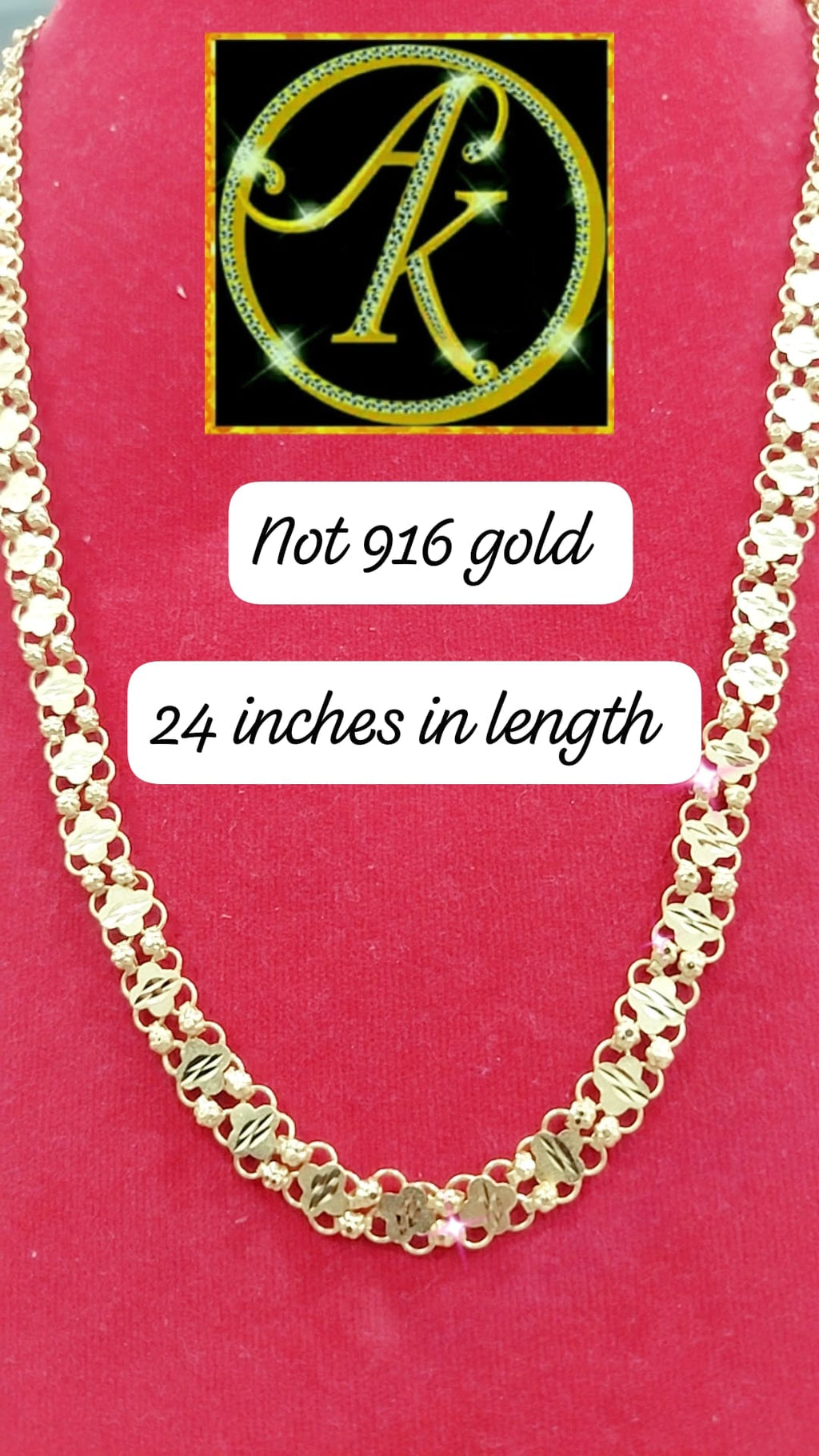 Criss cut chain not 916 gold