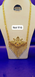 1 layer peacock  beauty. Code 632A. Not 916 gold. 24k electroplating items made in Singapore. Length 28 inches.