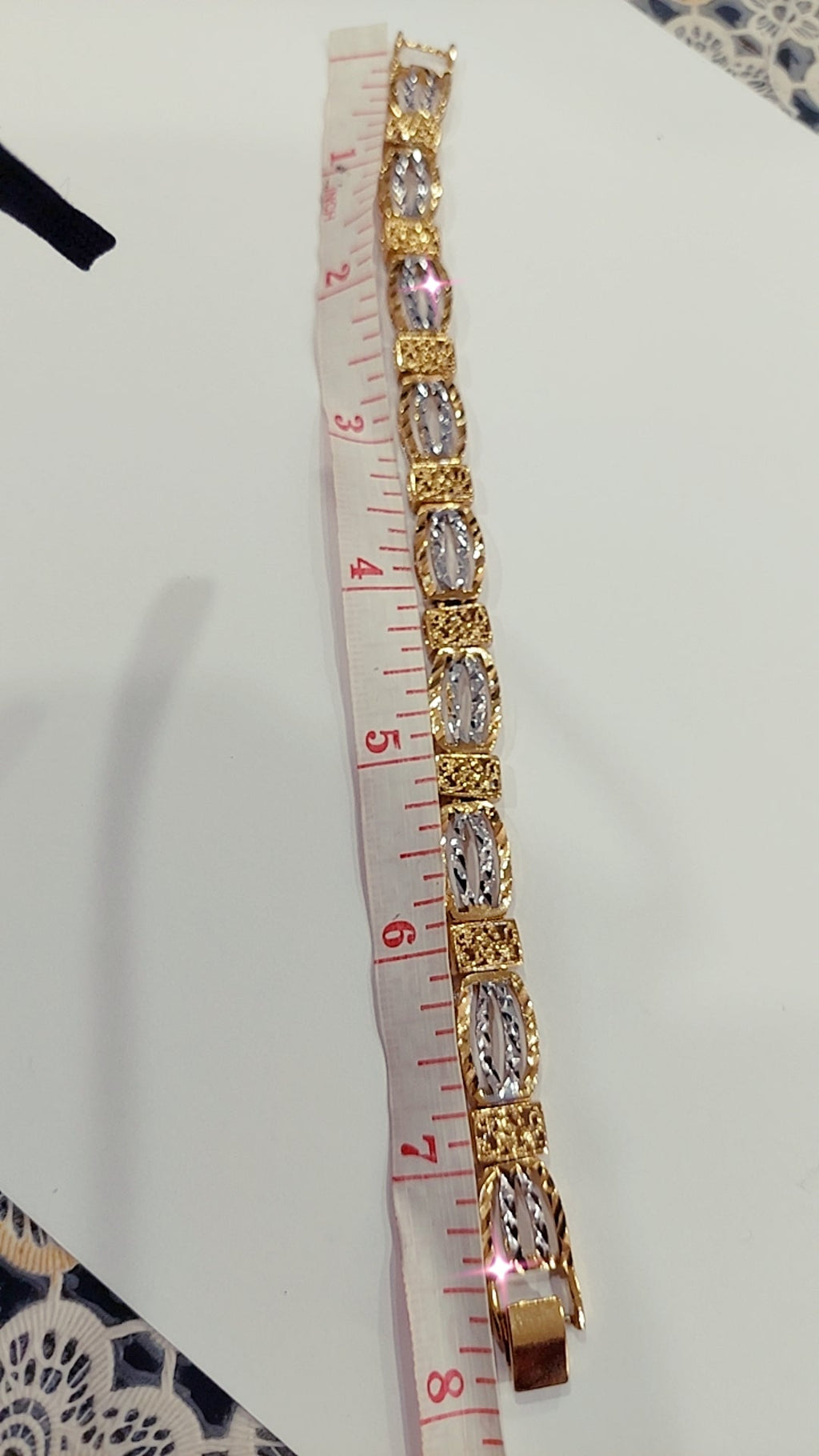 clip on dual tone bracelet